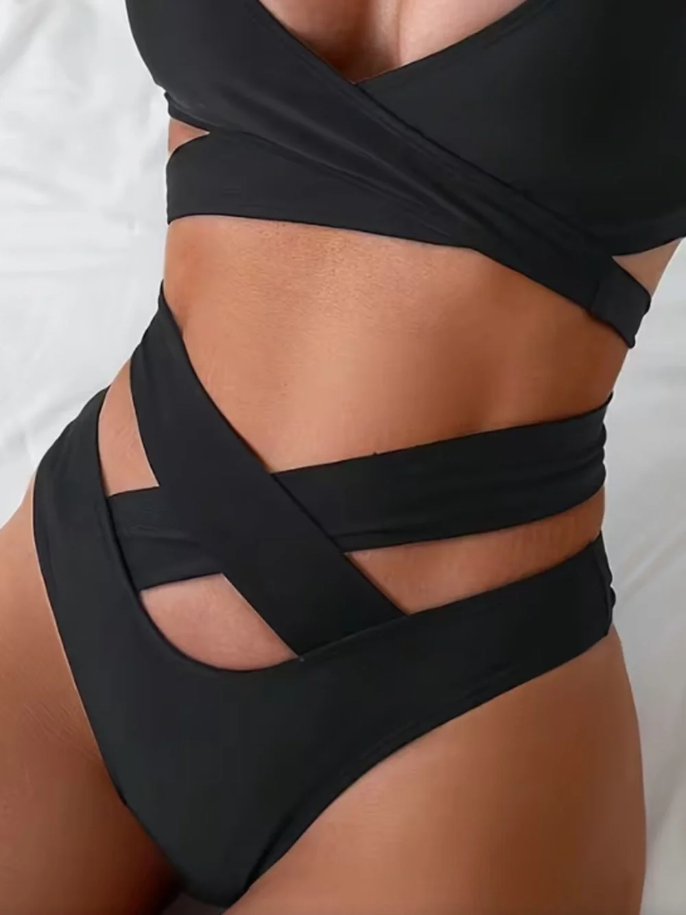 Cut-Out Black Bikini Set - Picture 2 of 5